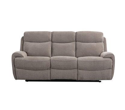 Sofia Electric Recliner 3 + 2 Seater Sofas in Oatmeal Brown - Homeflair