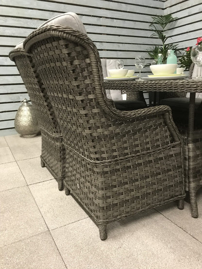 Rattan Rectangular Table + 6 Chairs | Victoria | Vict0227_Vict0112