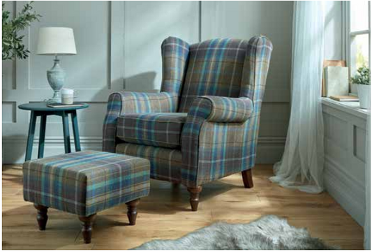 Red Rose Wing Back Chair