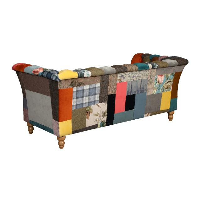 Rutland Patchwork 2 Seater Sofa | Vintage Fast Track - Homeflair