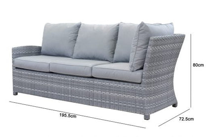 Halo Left Hand Casual Dining Corner Sofa Set with Firepit Table and small table | HALO28FGG - Homeflair