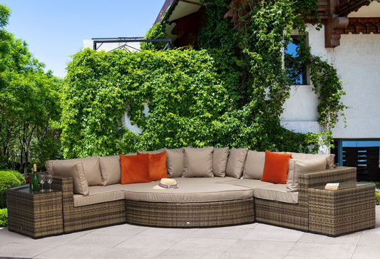 Rattan Modular Corner Sofa | Jess - Homeflair
