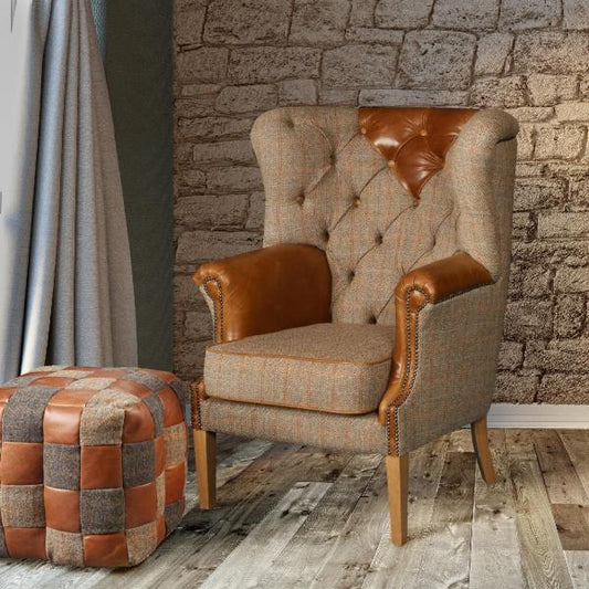 Buckingham High Back Chair | Hunting Lodge | Vintage Fast Track - Homeflair