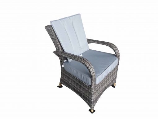 Rattan Grey Dining Round Table + 6 Chairs Set | Amel130TGS | Oliv140CG - Image 5