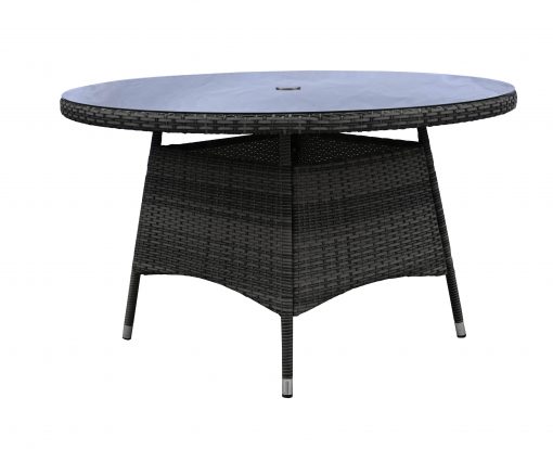 Rattan Grey Dining Round Table + 6 Chairs Set | Amel130TGS | Oliv140CG - Image 8