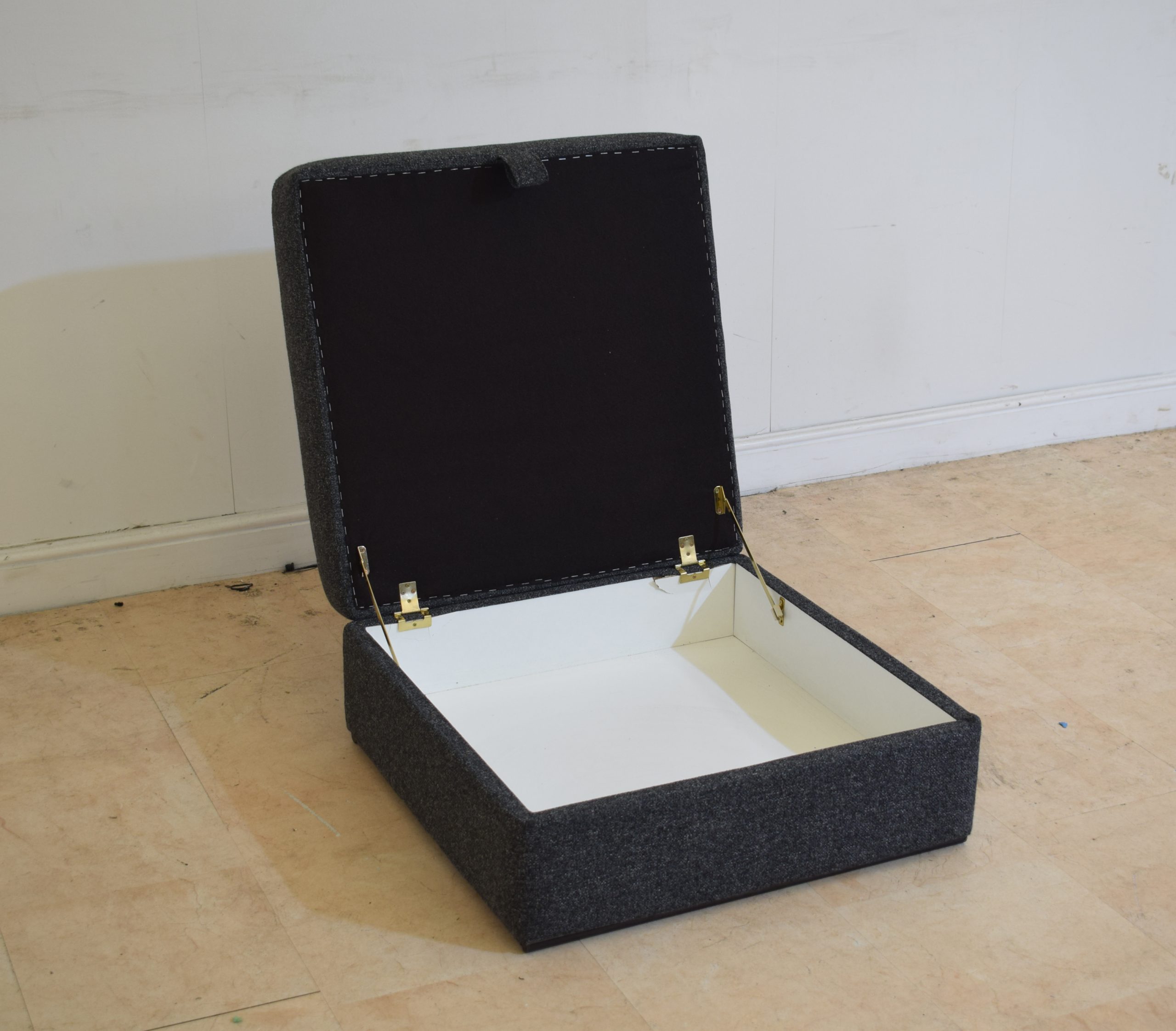 Fabric Grey Storage Stool | EX031 - Image 4