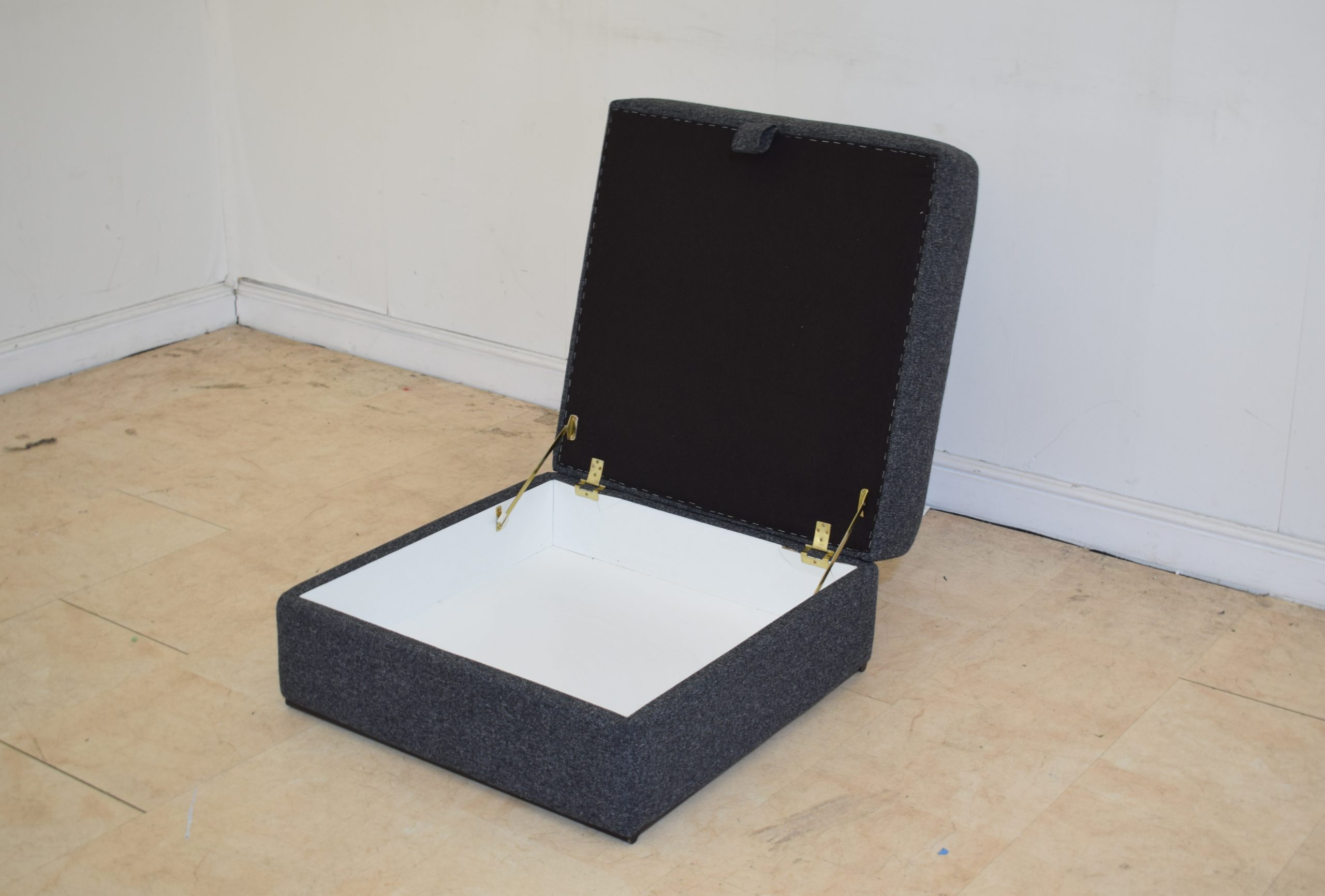 Fabric Grey Storage Stool | EX031 - Image 5