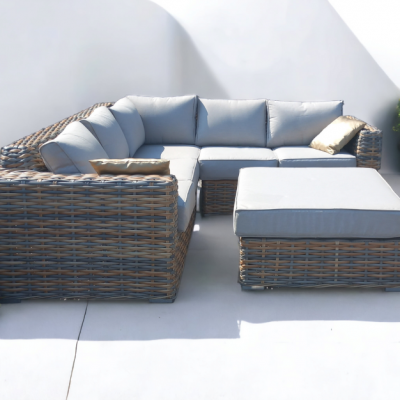 Rattan Brown Malibu Corner Sofa Set | MALI168MJ