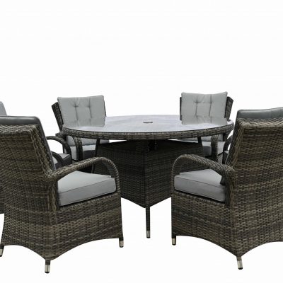 Rattan Grey Table Set
