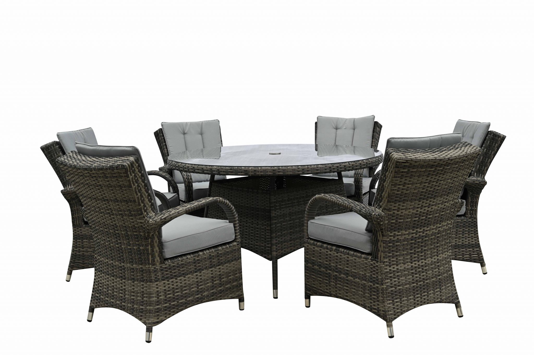 Rattan Grey Table Set