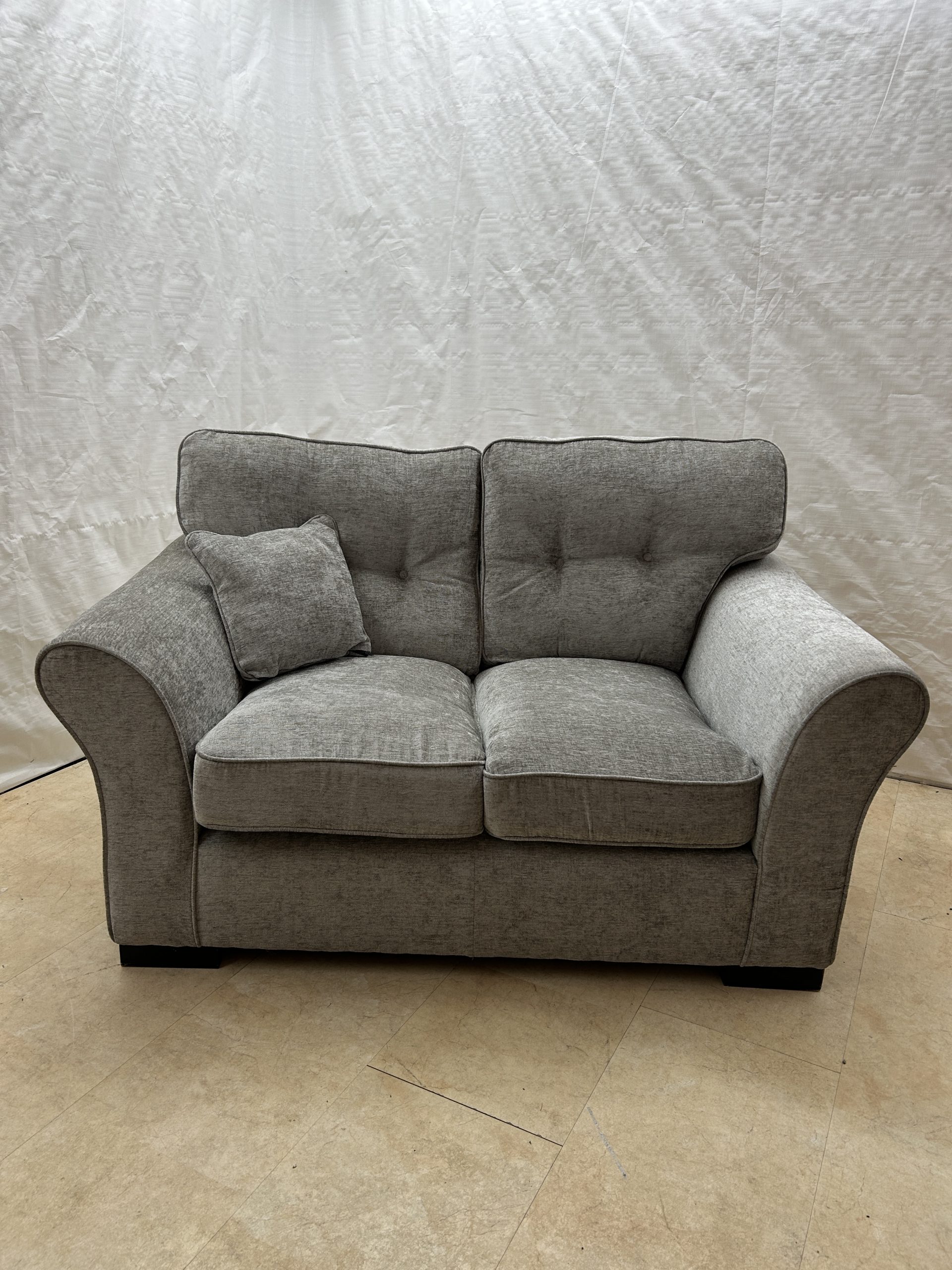 Ken Ex-Display Fabric Grey 2 Seater Sofa | EX017 - Image 4