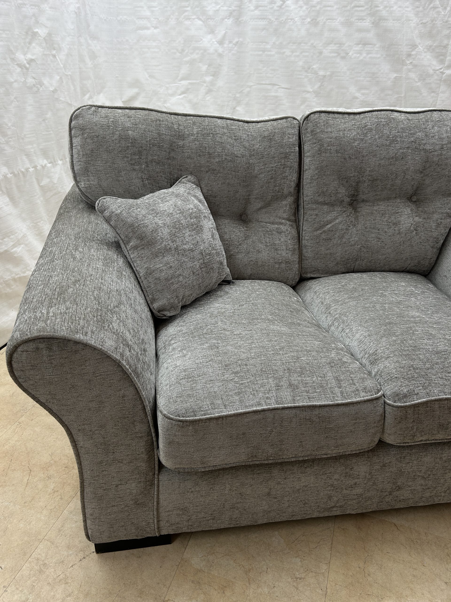Ken Ex-Display Fabric Grey 2 Seater Sofa | EX017 - Image 5