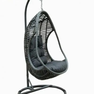 Rattan Vasilia Grey Hanging Egg Chair | Vasi503G