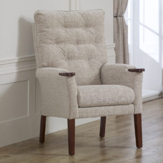 Fabric Bridgwater High Back Chair | Shackletons - Image 3