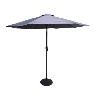 Rattan 3m Table Parasol with Tilt in Grey | Para0079