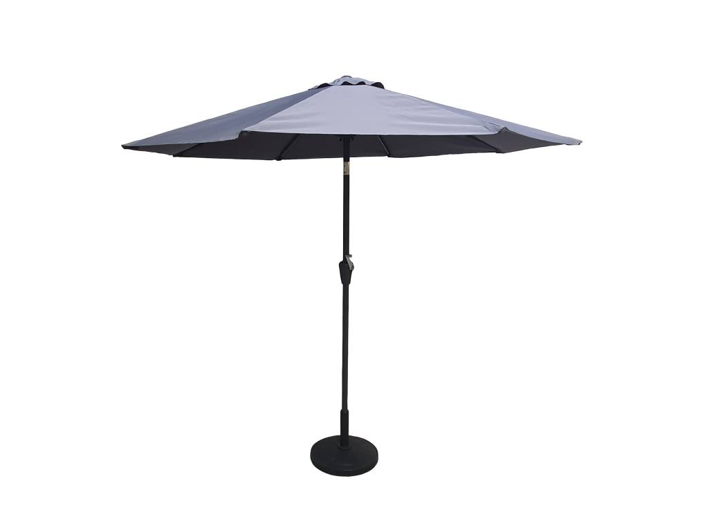 Rattan 3m Table Parasol with Tilt in Grey | Para0079
