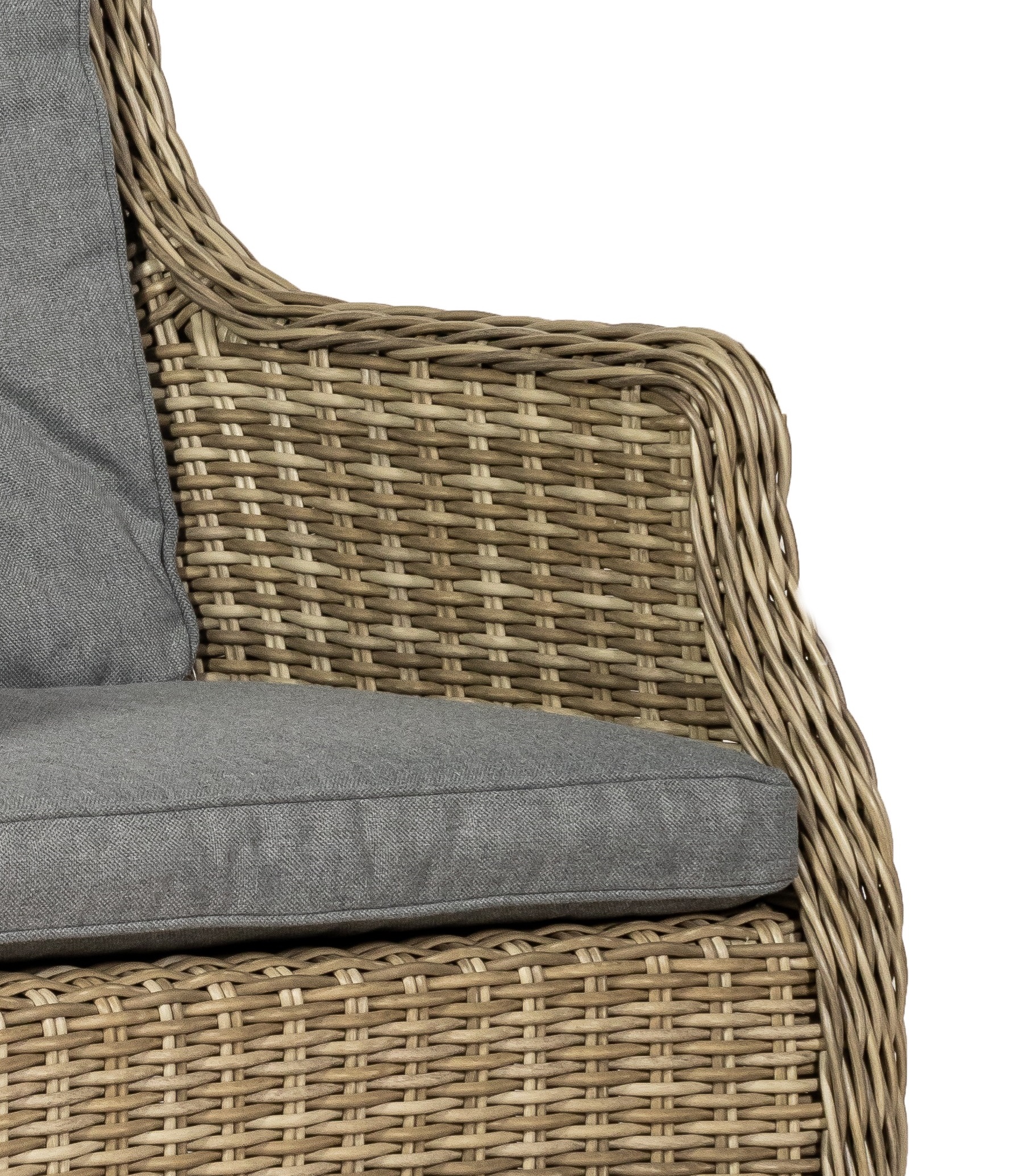 Royalcraft Rattan Wentworth 6 Seater Round Dining Set (WEN140COM-WS) - Image 4