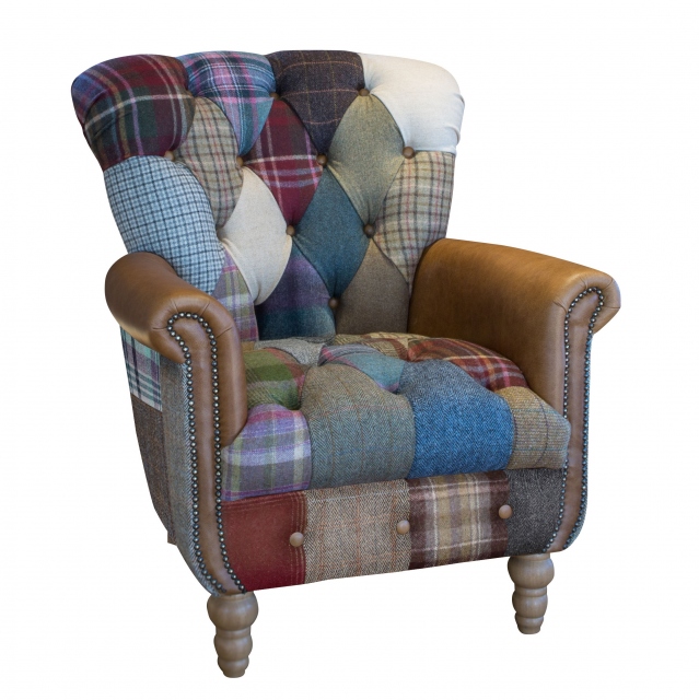 Patchwork Gotham Harlequin Chair | Vintage - Image 4