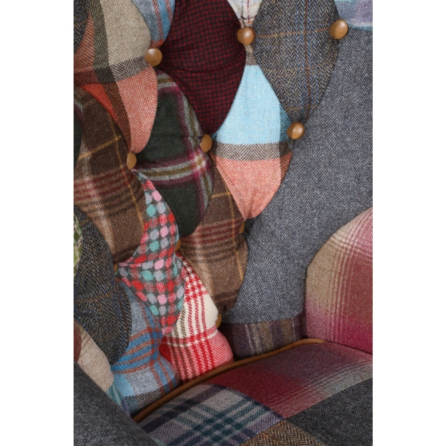 Barnard Fabric Patchwork Chair | Vintage - Image 3