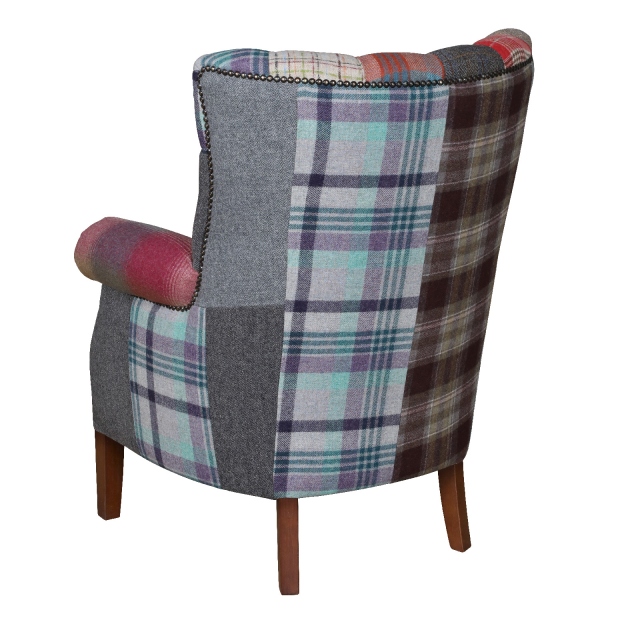 Barnard Fabric Patchwork Chair | Vintage - Image 7