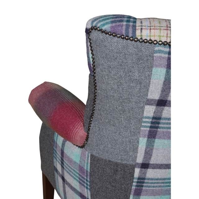 Barnard Fabric Patchwork Chair | Vintage - Image 8