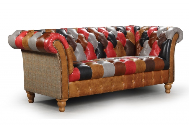 Prestbury Patchwork 2 Seater Sofa | Vintage - Image 3