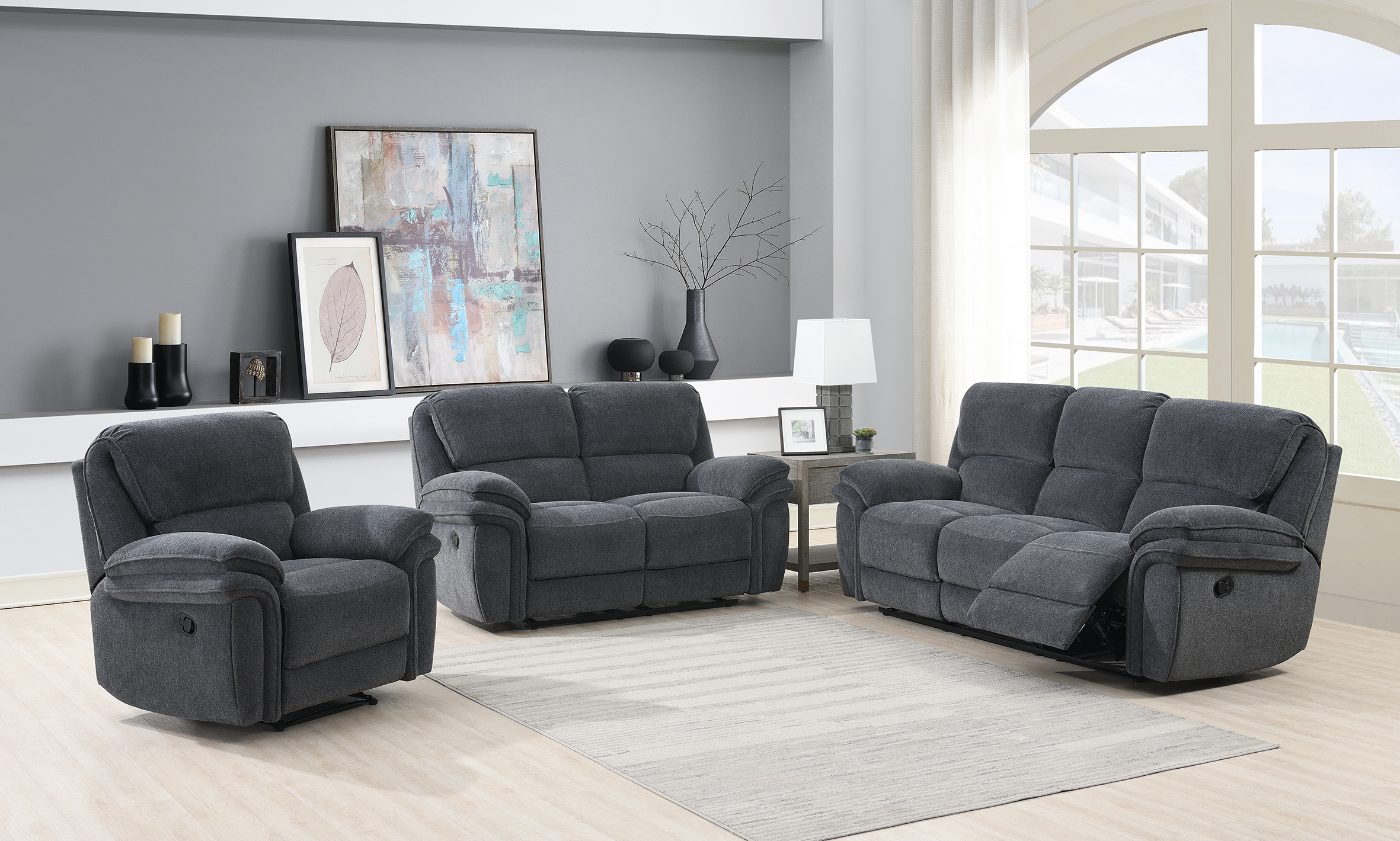 Sasha Fabric Recliner Sofa Collection | Exclusive