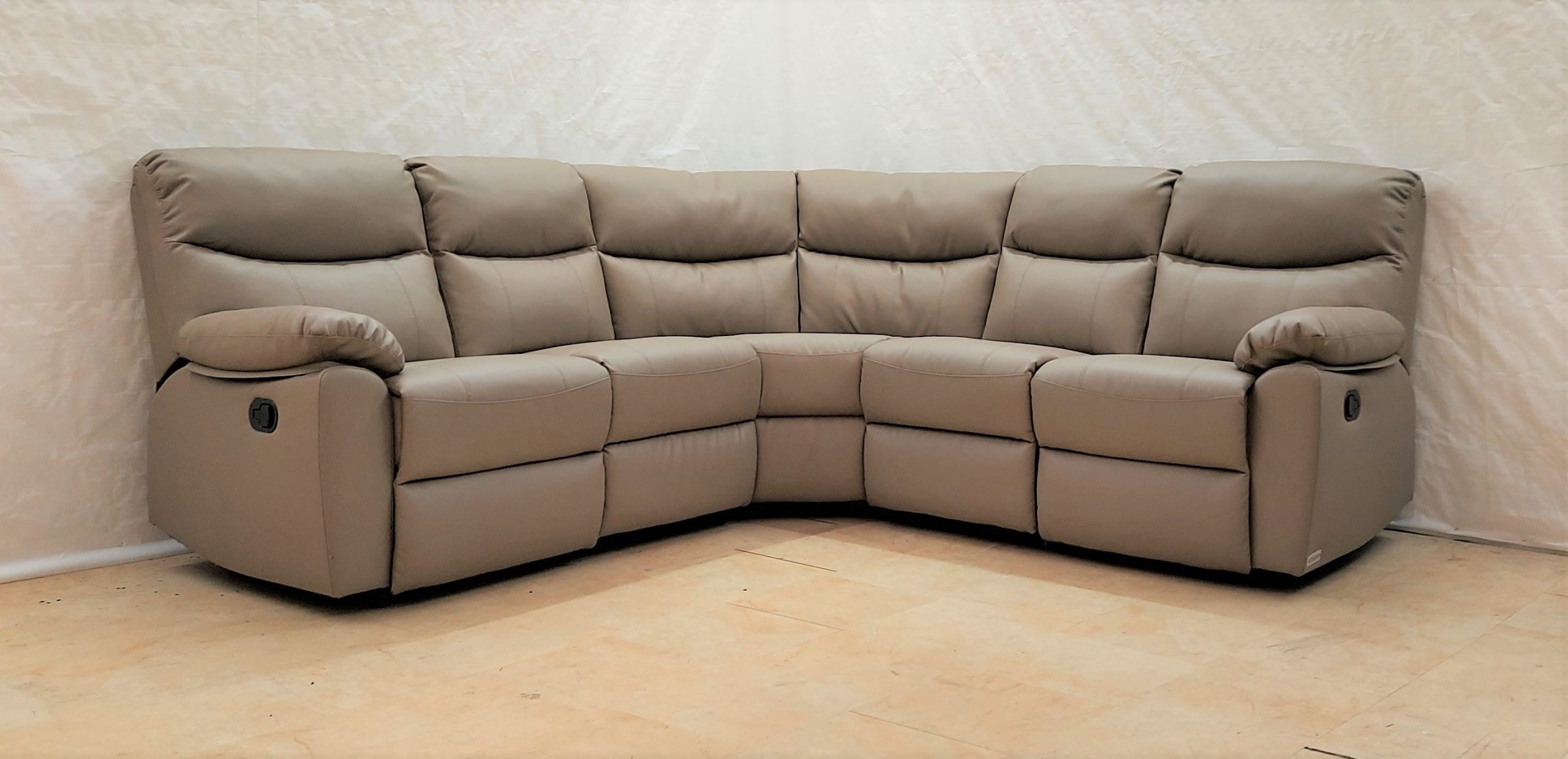 Cooper Ex-Display Brown Leather Corner Sofa | EXCOOP