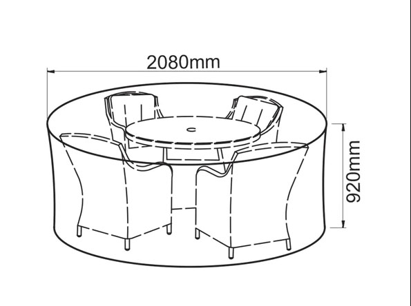 Four Seater Dining Set Cover