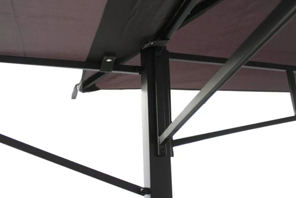 Algarve 3.3x3.3m + 2.1m Awning Grey Gazebo | ALGGAZ3.3X3.3-GREY | AMIR - Image 3