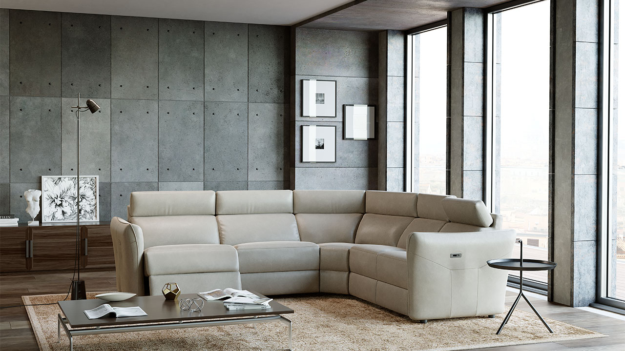Modular Nestor Leather Sofa Collection | Newtrend Concepts Italia