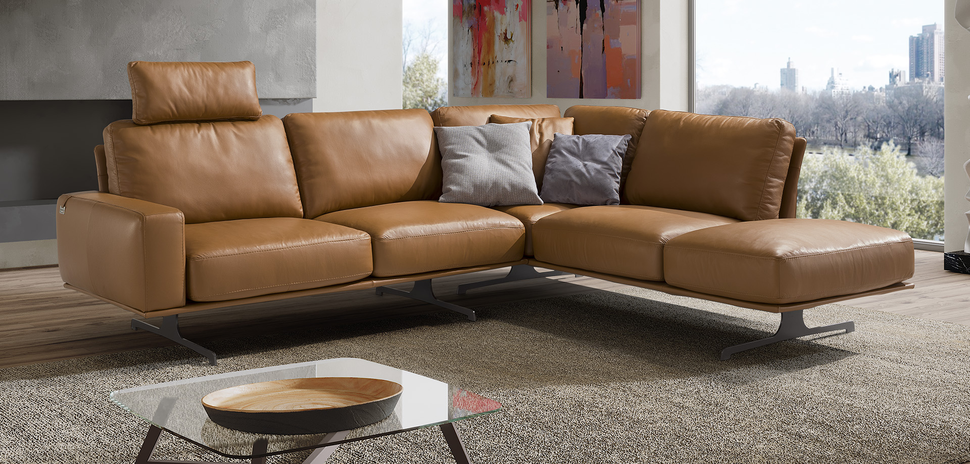 Nuvolari Leather Sofa Collection | Newtrend Concepts Italia