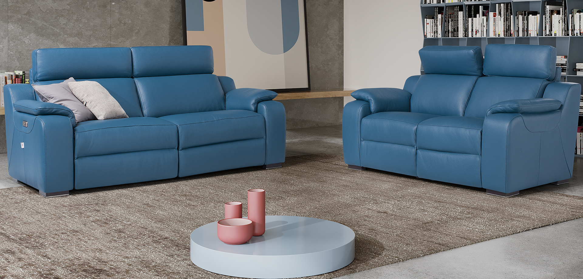 Modular Mia Leather Sofa Collection | Newtrend Concepts Italia