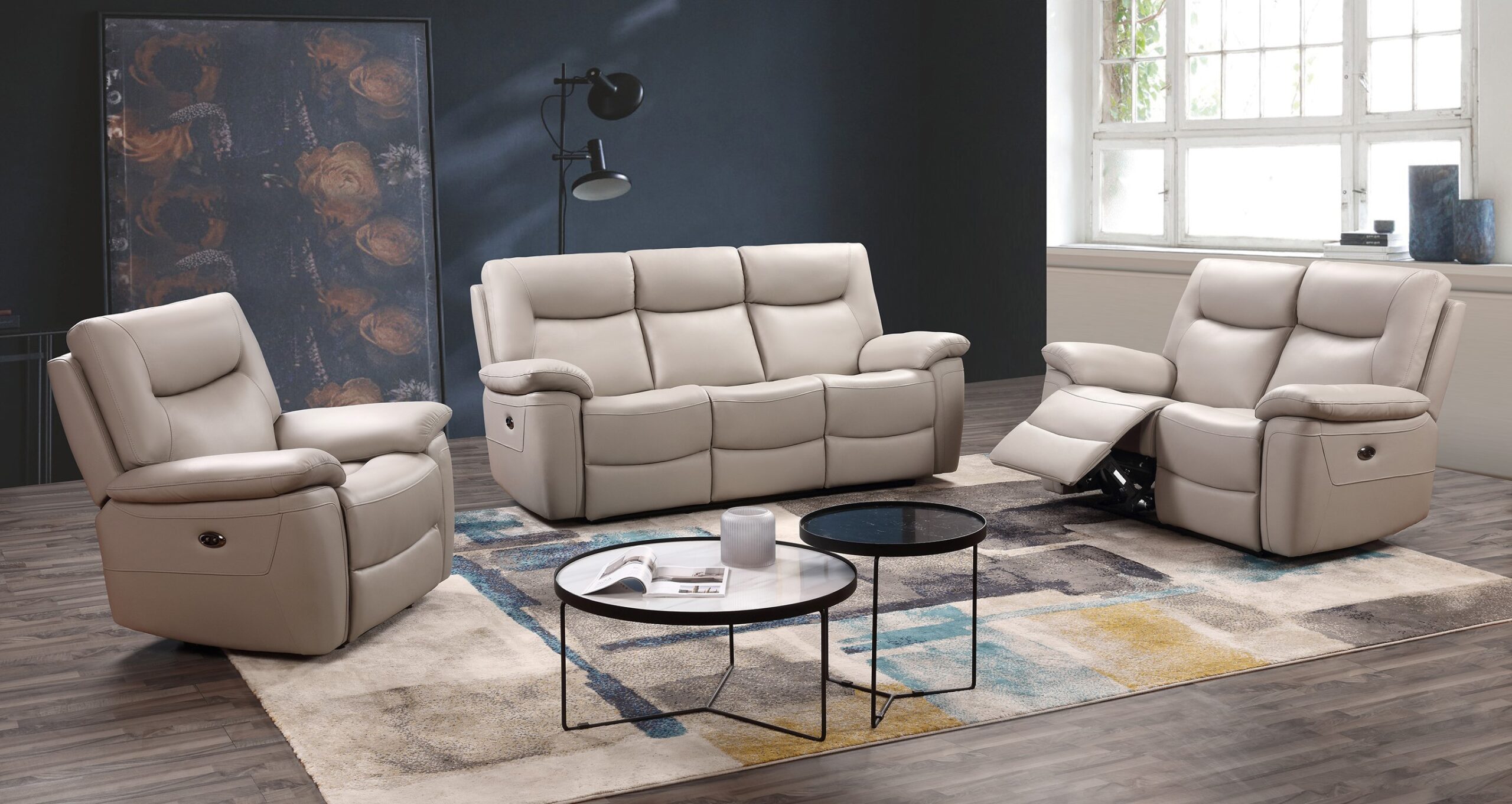 Lucia Electric Recliner Leather Sofa Collection | Exclusive
