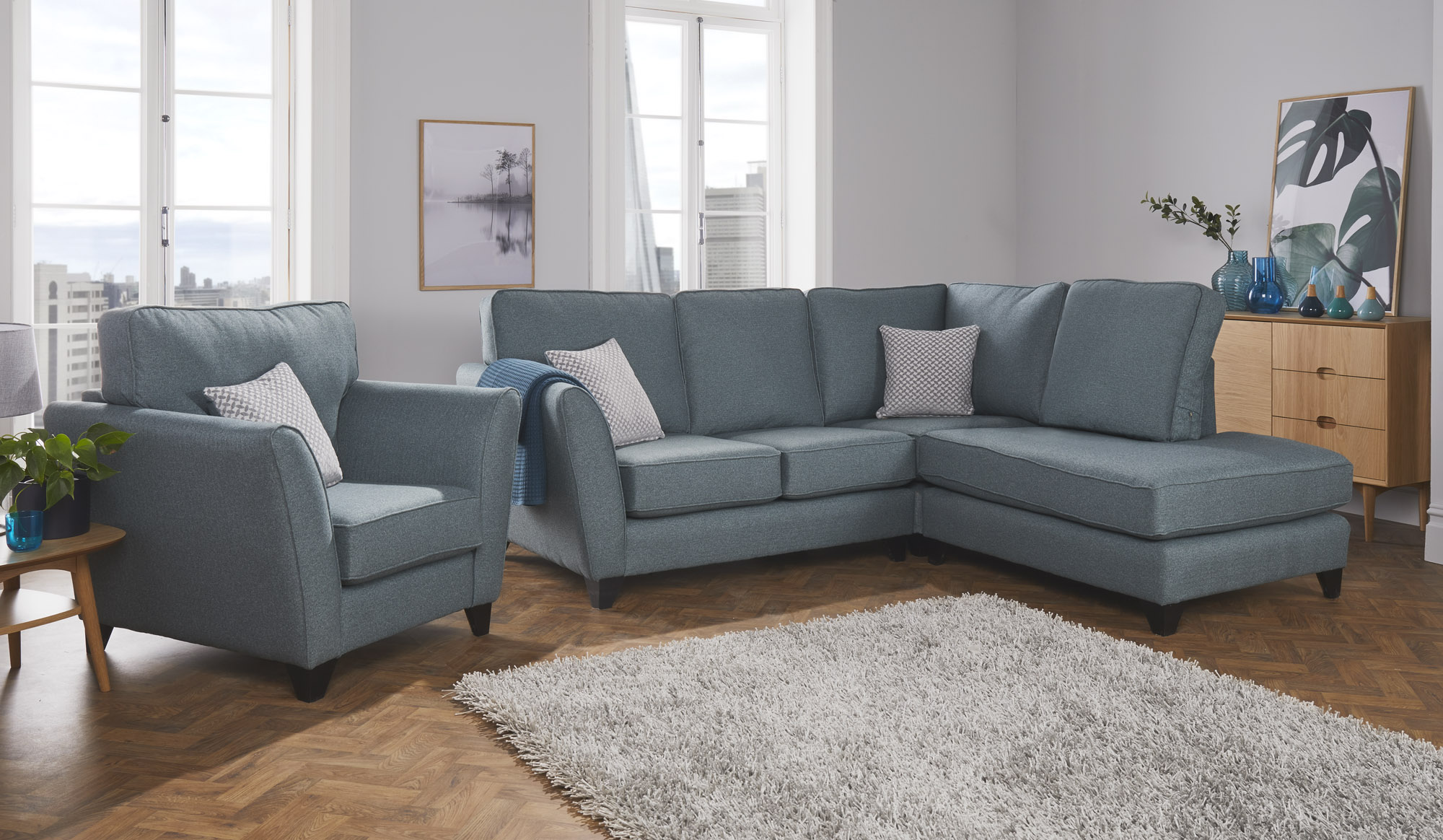 Modular Bespoke Eclipse Fabric Sofa Collection | Red Rose - Image 9