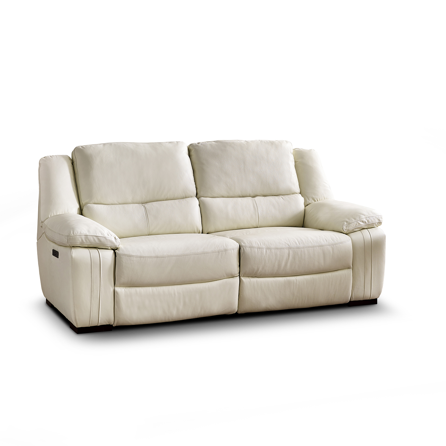 Fallon Full Leather Cream Recliner or Static Sofa Collection | Homeflair - Image 8
