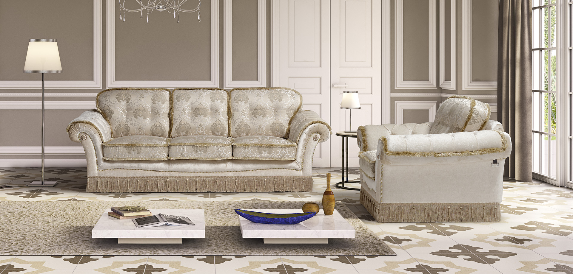 Mozart Fabric Sofa Collection | Newtrend Concepts Italia