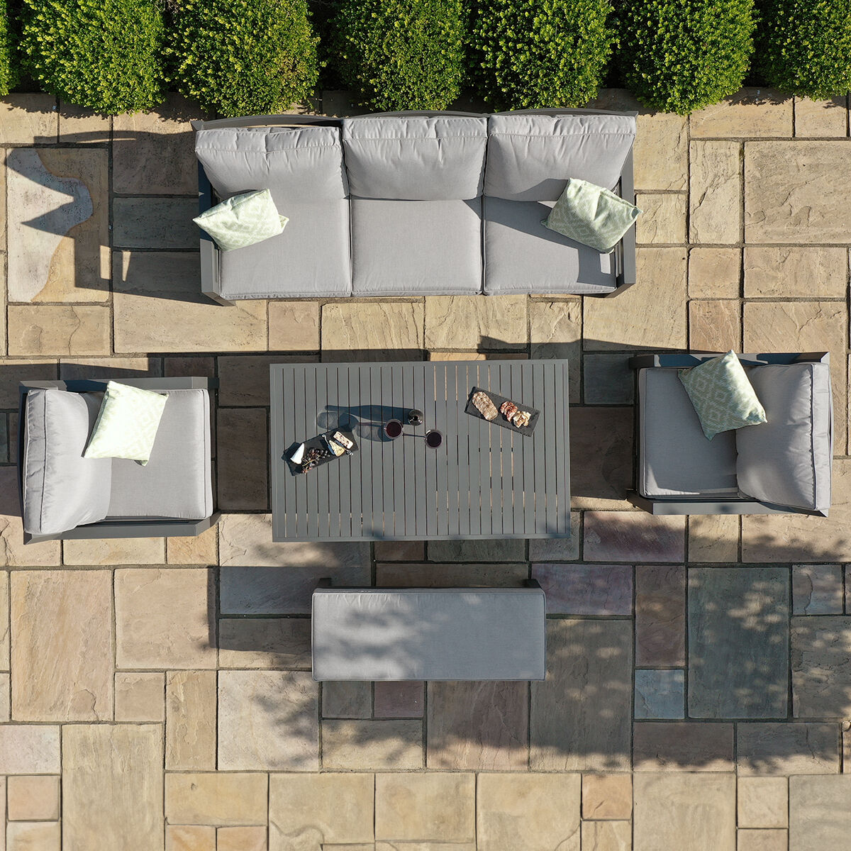 Homeflair - New York 3 Seat Sofa Aluminium Sofa Set - Image 8