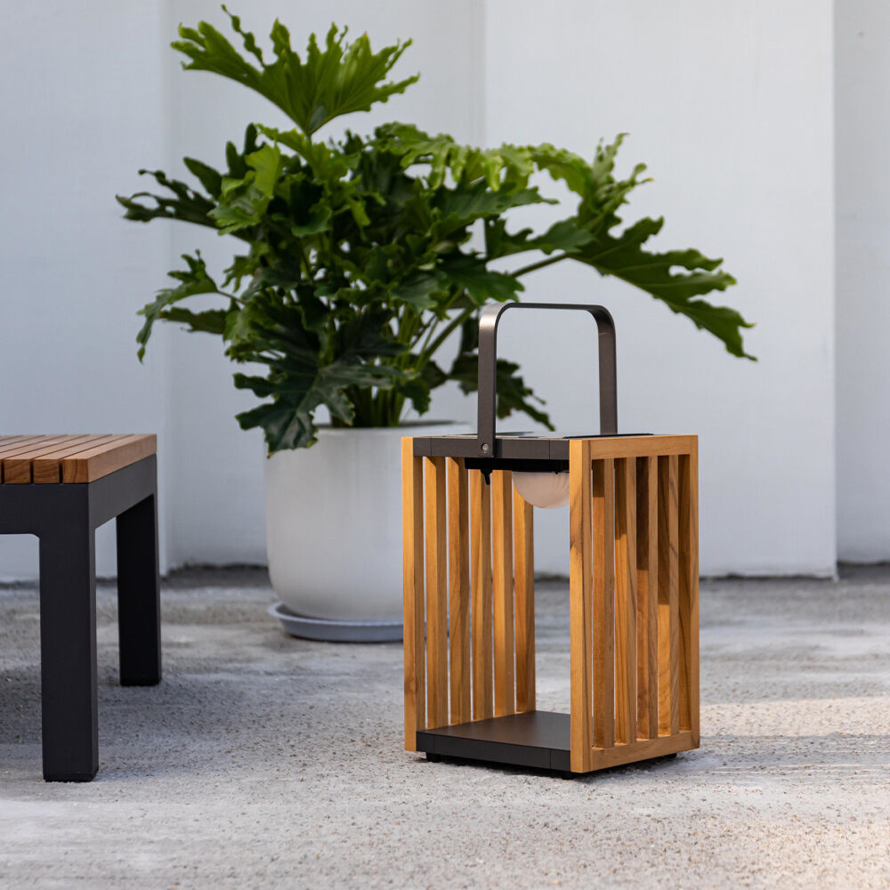 Homeflair -Venus Small Solar Light - Wood - Image 4