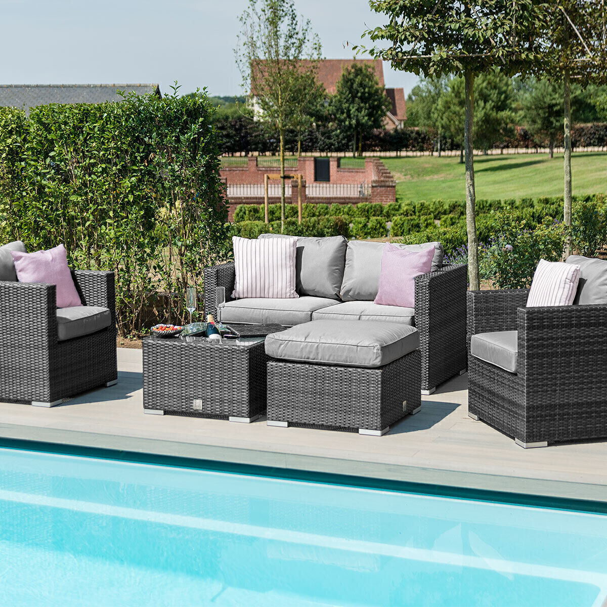 Homeflair - Georgia 2 Seat Rattan Sofa Set
