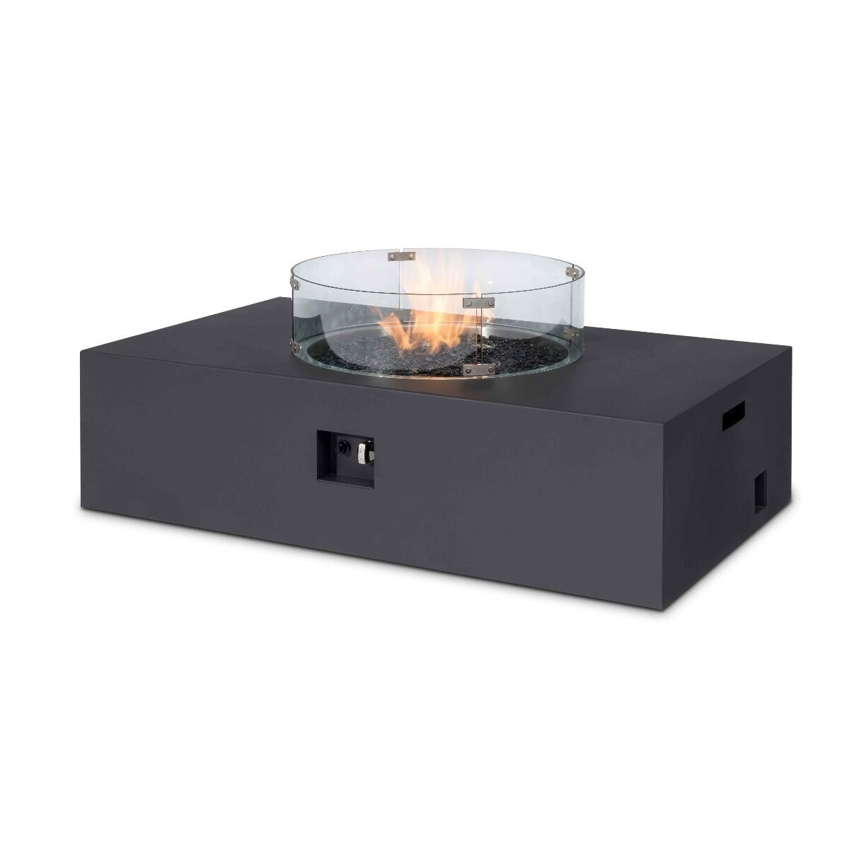 Homeflair - Rectangular Gas Fire Pit Coffee Table