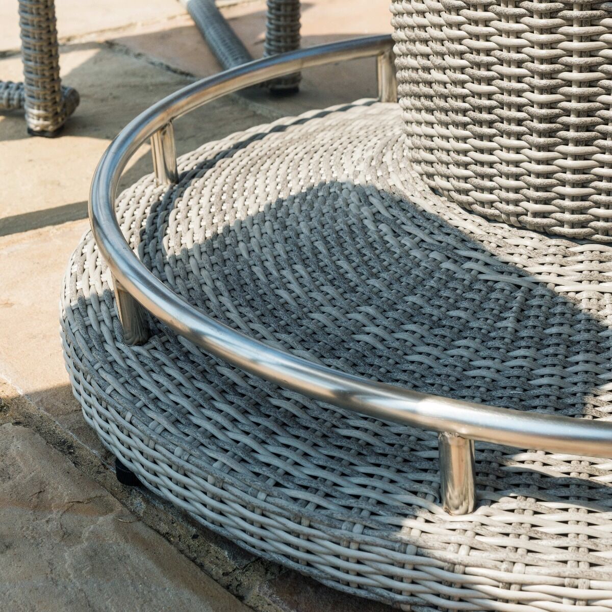 Homeflair - Oxford 6 Seat Round Rattan Bar Set - Image 4