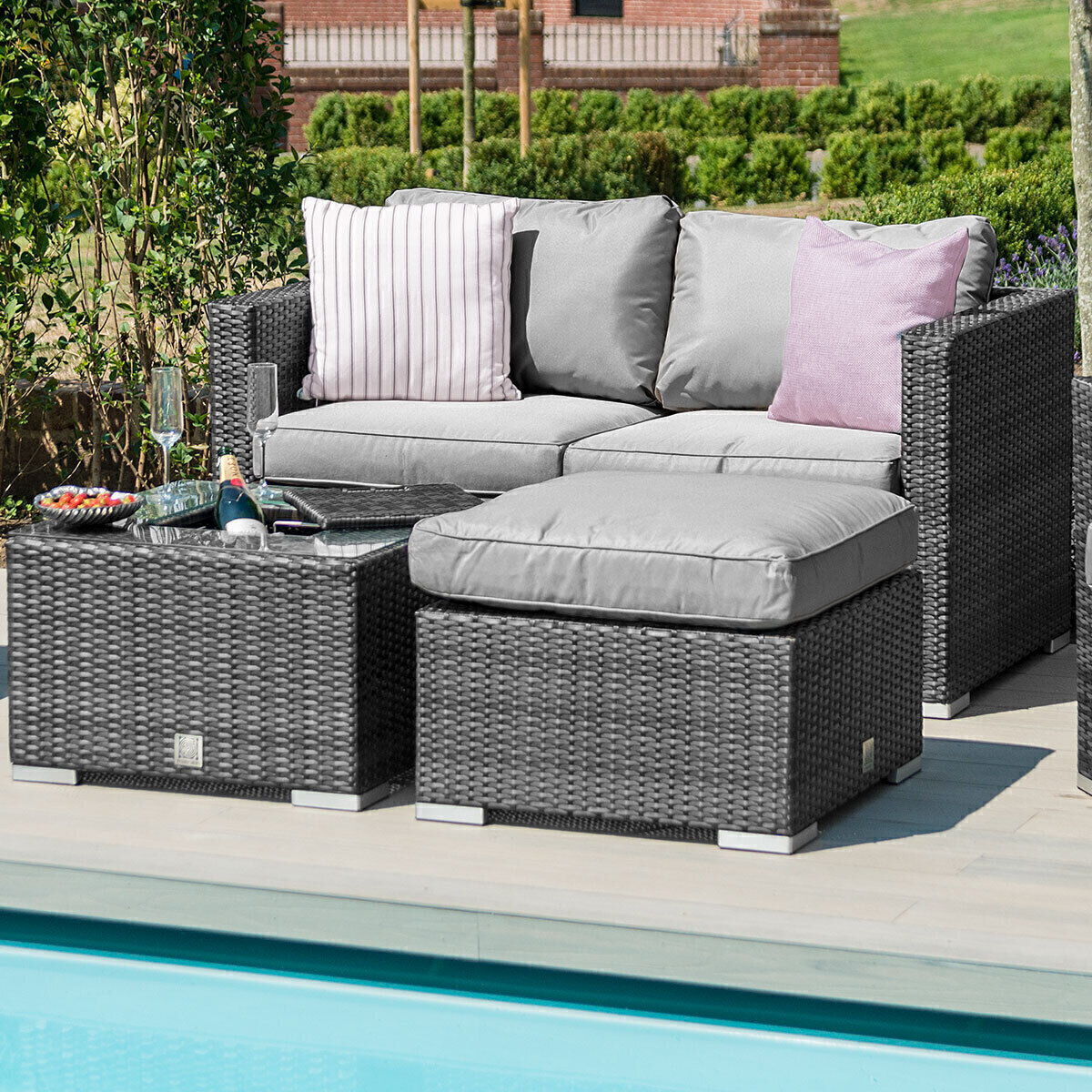 Homeflair - Georgia 2 Seat Rattan Sofa Set - Image 5