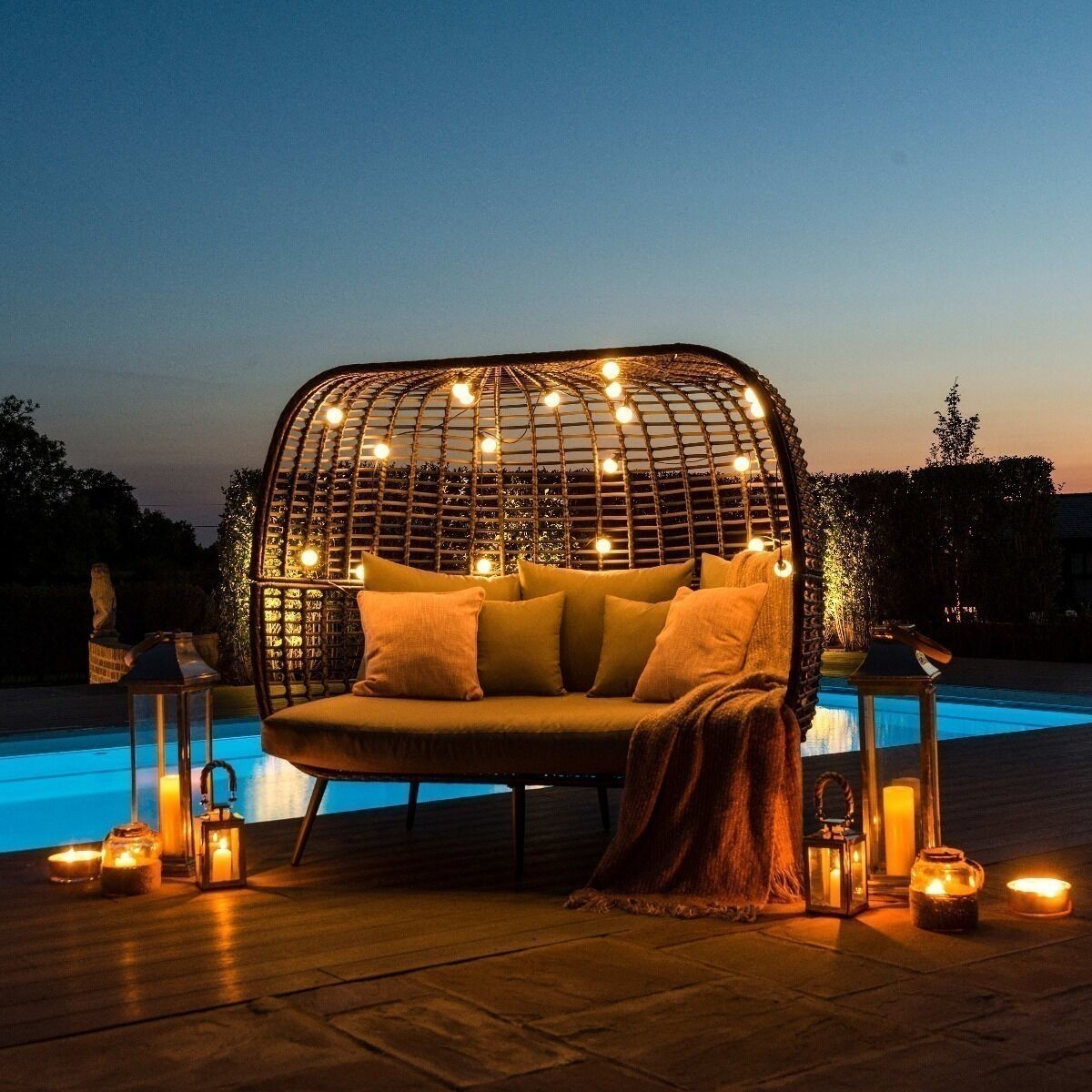 Homeflair - Riviera Rattan Pod Sofa - Image 5