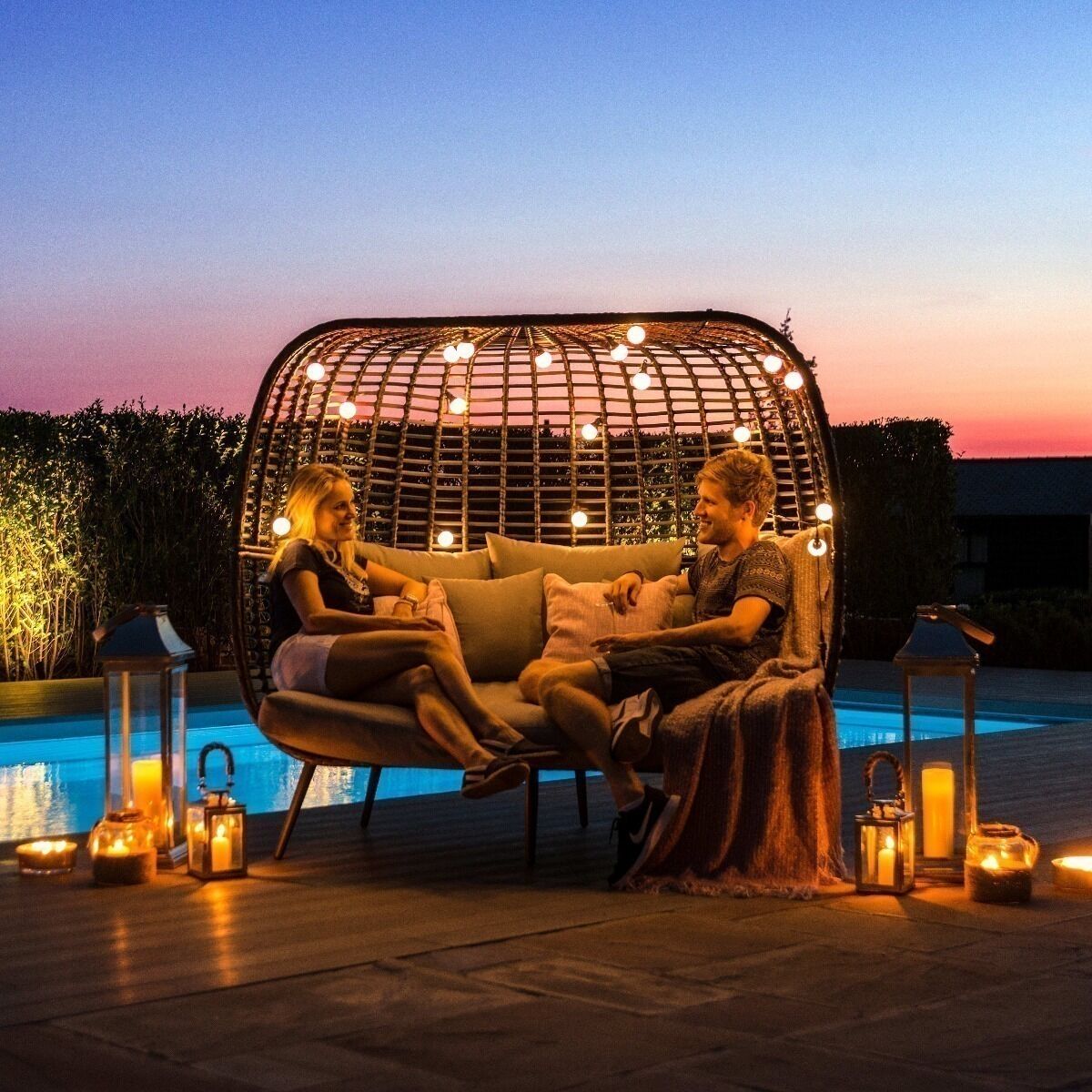 Homeflair - Riviera Rattan Pod Sofa - Image 6