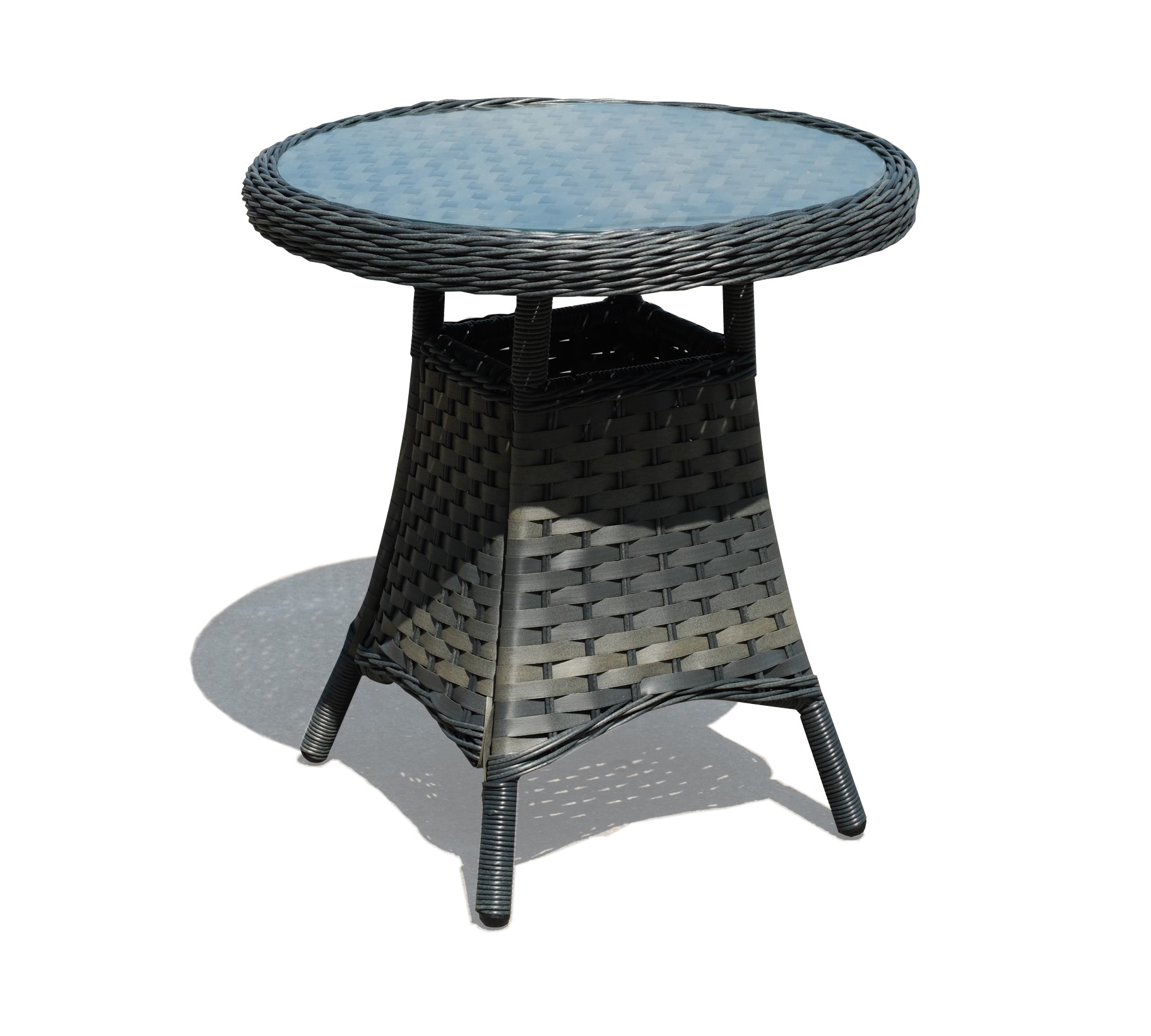 NEW Tammy Rattan Garden Grey Bistro Set Table + 2 Chairs - Image 3
