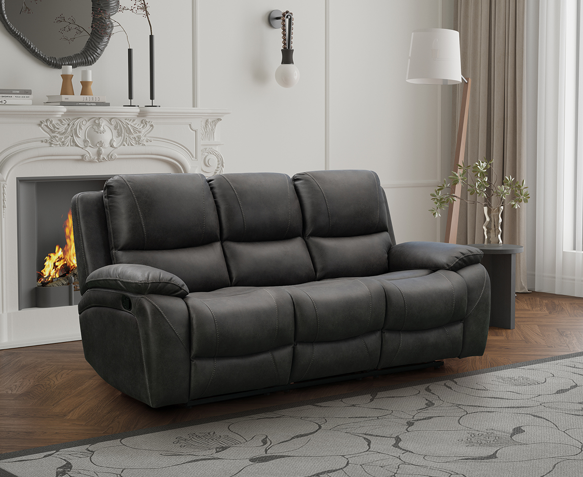 Isobella Fabric Manual Recliner Sofa Collection | Exclusive