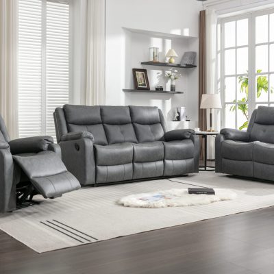 Belair Fabric Manual Recliner Sofa Collection | Exclusive