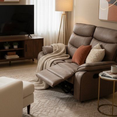 Gabrielle 2 Seater Fabric Manual Recliner Sofa
