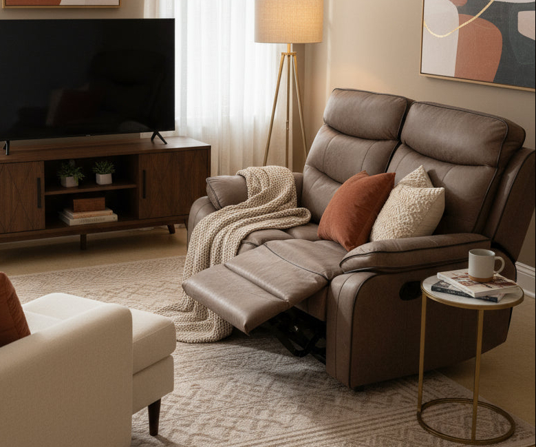 Gabrielle 2 Seater Fabric Manual Recliner Sofa